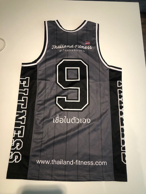 Mens Thailand-Fitness Vest - Grey Banner
